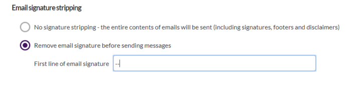 Remove email signature